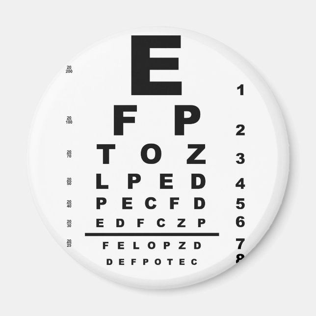 Eye Test Chart Magnet (Vorne)