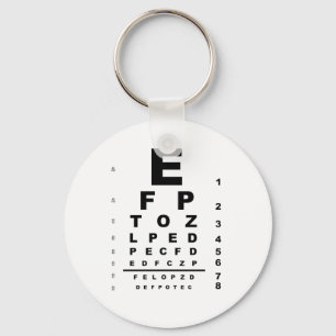 Eye Test Chart Schlüsselanhänger