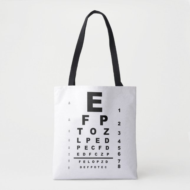 Eye Test Chart Tasche (Vorderseite)