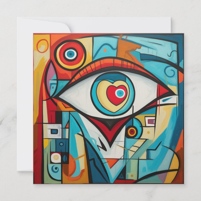 Eye Valentine Liebe Kunst, Dichtung und Musik Karte (Vorderseite)