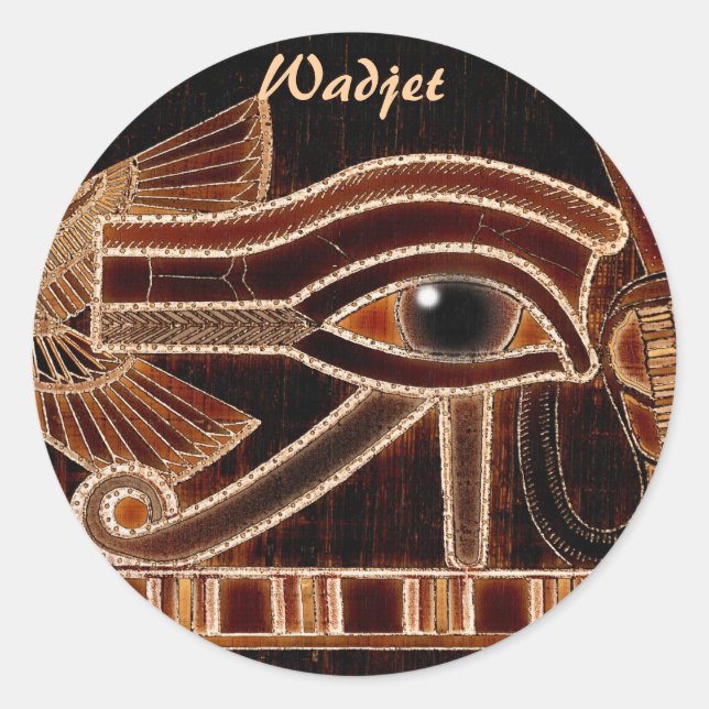 EYE VON HORUS Wadjet ägyptische Kunstkleber Runder Aufkleber (Vorderseite)