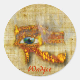 EYE VON HORUS Wadjet ägyptische Kunstkleber Runder Aufkleber