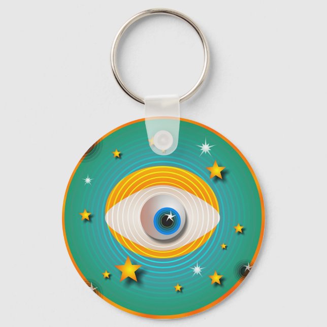 Eyeball Abstrakt Schlüsselanhänger (Vorderseite)