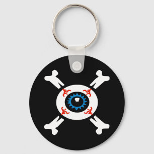 Eyeball-and-Crossbones Schlüsselanhänger