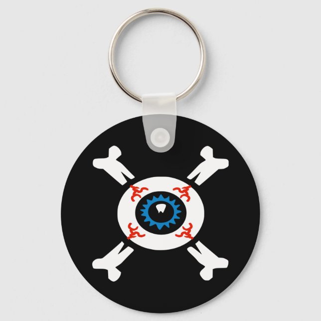 Eyeball-and-Crossbones Schlüsselanhänger (Vorderseite)