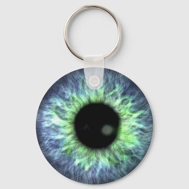 Eyeball Blue Green Gift Hübsch Schlüsselanhänger (Vorderseite)