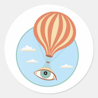 Eyeball Hot Air Ballon Sticker