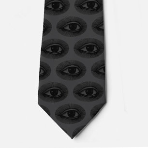 Eyeball Pattern   Neck Tie   Kohle und Schwarz Krawatte