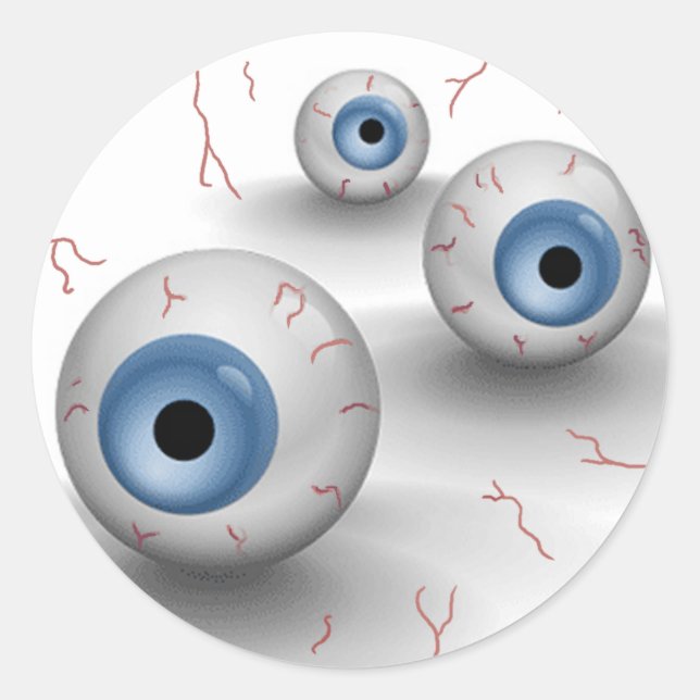 Eyeball-Sticker Runder Aufkleber (Vorderseite)
