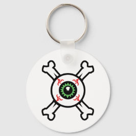 Eyeball und Crossbones für helle Hintergründe Schlüsselanhänger