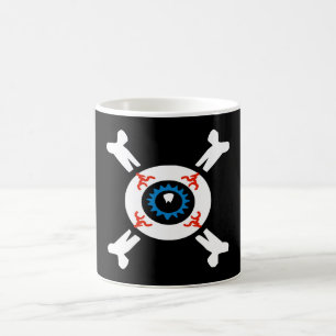 Eyeball und Crossbones Kaffeetasse
