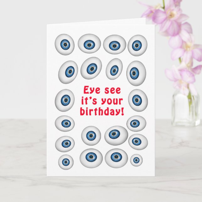 Eyeballs Birthday Wises Karte (Orchidee)