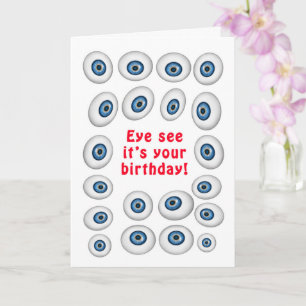 Eyeballs Birthday Wises Karte