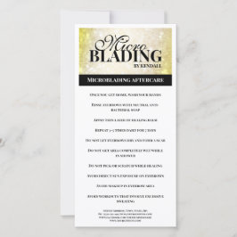 Eyebrow Afcare Simple Black Gold Instruction Dankeskarte