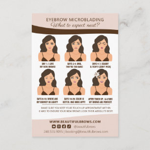 Eyebrow Aftercare & Appointment-Erinnerung Begleitkarte