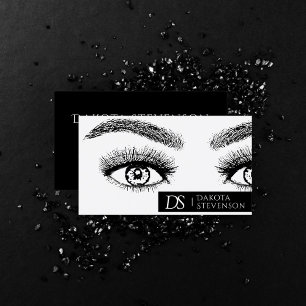 Eyebrow Artist Beruflich   Schwarz und Weiß Visitenkarte