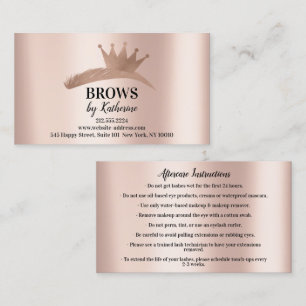 Eyebrow-Micorblade-Logo für die Aftercare-Rose  Visitenkarte