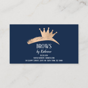Eyebrow Micorblading Aftercare Navy Rose Visitenkarte