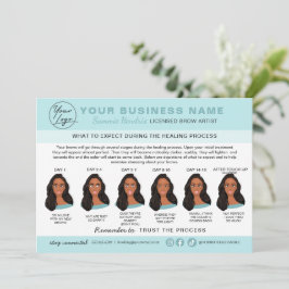 Eyebrow Microblading Aftercare Instructions Card Einladung
