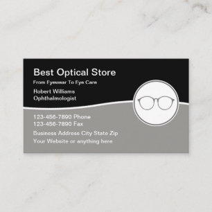 Eyecare Vision Ophthalmology Theme Business Cards Visitenkarte