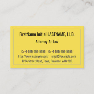 Eyecatching Attorney-at-Law Business Card Visitenkarte