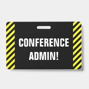 Eyecatching "CONFERENCE ADMIN"! Abzeichen Ausweis