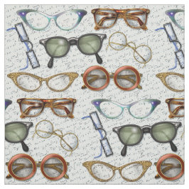 Eyeglass Fashion Pattern Stoff