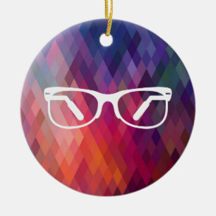 Eyeglasses Functions Pictograph Keramik Ornament