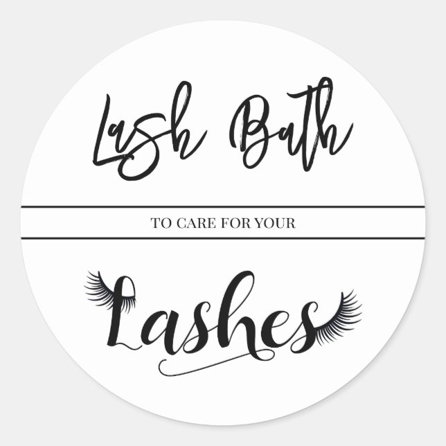 Eyelash Cleanser Lashes Lashes Lash Extensions Bat Runder Aufkleber (Vorderseite)