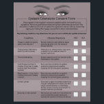 Eyelash Erweiterungen Liability Waiver Lash Salon Flyer<br><div class="desc">Flyer für die Befreiung von der Haftung für Eyelash und das Entriegelungsformular.</div>