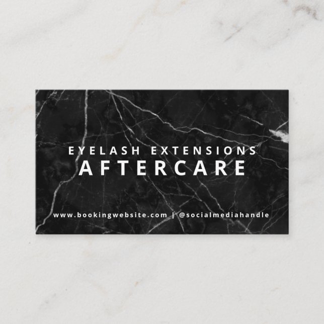 Eyelash-Erweiterungskarte für Aftercare Business C Visitenkarte (Vorderseite)