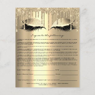 Eyelash Extension Liability Waiver Funkelnd Tropfe Flyer