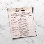 Eyelash Extension Liability Waiver Gold Border Flyer<br><div class="desc">Eyelash Extension Liability Waiver & Release Form Gold Glitzer Border Flyer.</div>