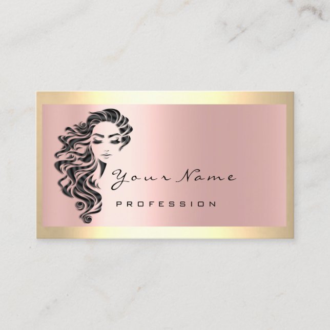 Eyelash Extension Makeup Artist Friseur Rahmen Visitenkarte (Vorderseite)