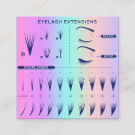 Eyelash Extension Studio Shop Pink Katalog Ombre Quadratische Visitenkarte