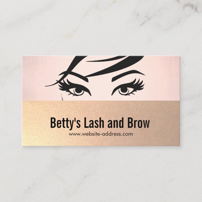 Eyelash Extensions and Brow Specialist Salon Visitenkarte (Vorderseite)