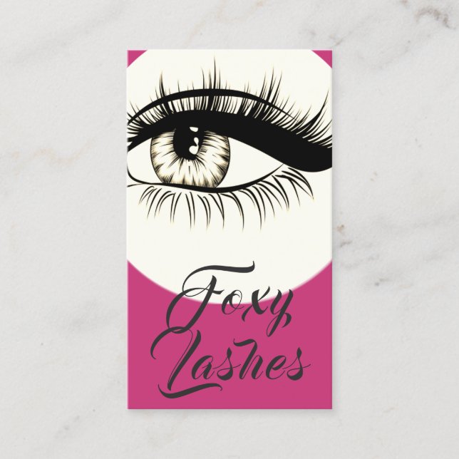 Eyelash Extensions Beauty Salon Business Card Visitenkarte (Vorderseite)