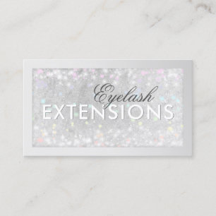 Eyelash Extensions Carte Parties scintillant argen
