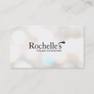 Eyelash Extensions Salon Subtle Bokeh Visitenkarte