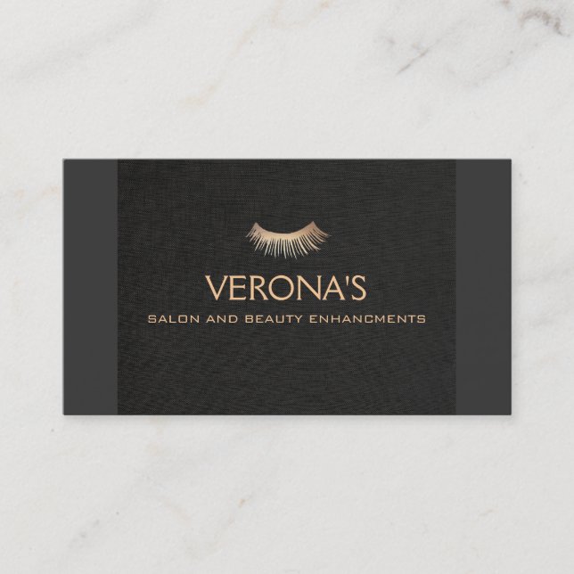 Eyelash Extensions Salon und Wellness-Center Black Visitenkarte (Vorderseite)