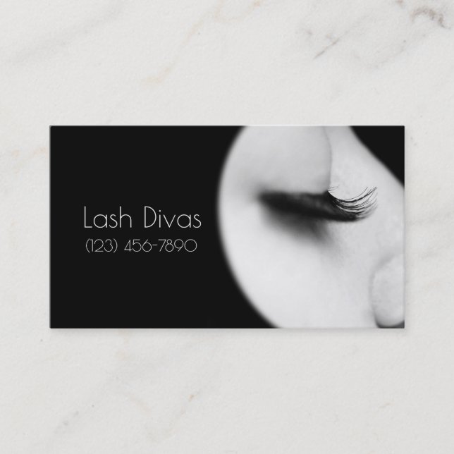 Eyelash Extensions Studio Business Card Visitenkarte (Vorderseite)