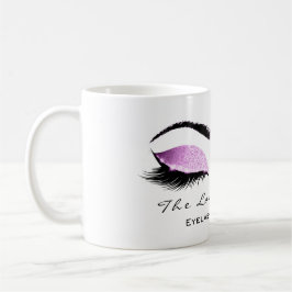 Eyelash Extention Beauty Magenta Pink Glitzer Kaffeetasse