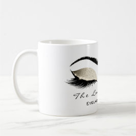 Eyelash Extention Beauty Studio Ivory Glitzer Kaffeetasse