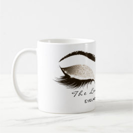 Eyelash Extention Beauty Studio Ivory Lux Glitzer Kaffeetasse