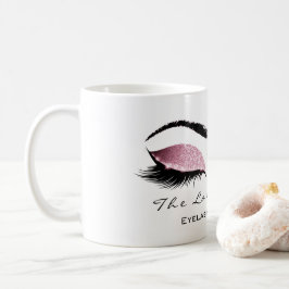 Eyelash Extention Beauty Studio Rose Glitzer Kaffeetasse