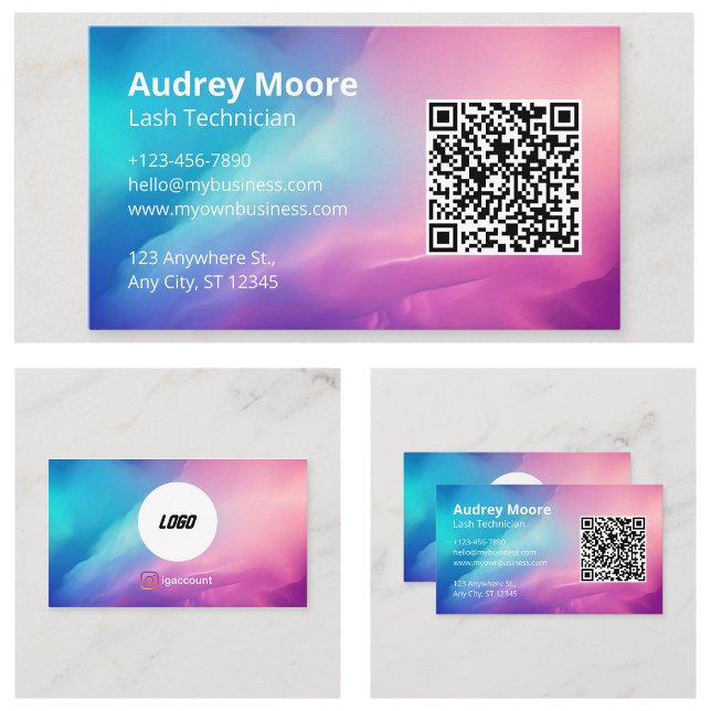 Eyelash Lash Tech Visitenkarte (Eyelash Lash Tech Business Card
)