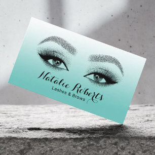Eyelash Makeup Artist Aquamariner Schönheitssalon Visitenkarte