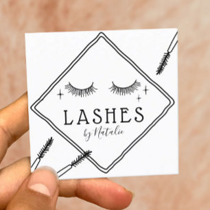 Eyelash Makeup Artist Niedlich Lash Logo Beauty Lo Quadratische Visitenkarte