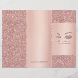 Eyelash Makeup Artist Rose Gold Salon Tri-Falten