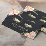 Eyelash Makeup Artist Vintage Blumenbeauty Salon Visitenkarte<br><div class="desc">Lashes & Brows Makeup Artist Moderne Blumenkhalkboard Beauty Salon Visitenkarten.</div>